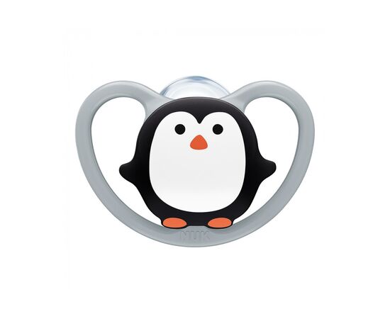 Пустышка Nuk Space ортодонтическая 0-6 мес. Pinguin (3952331)