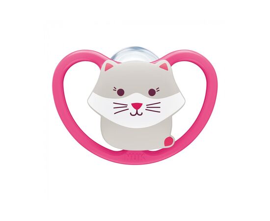 Пустушка Nuk Space силіконова 1,5 - 3 роки Котик (3952359)
