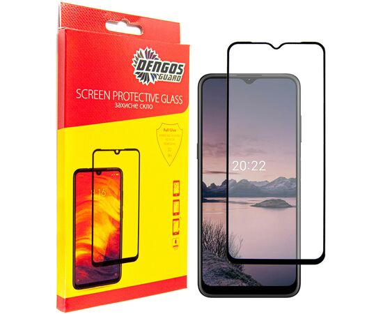 Скло захисне Dengos Full Glue Nokia G11 black frame (TGFG-235)