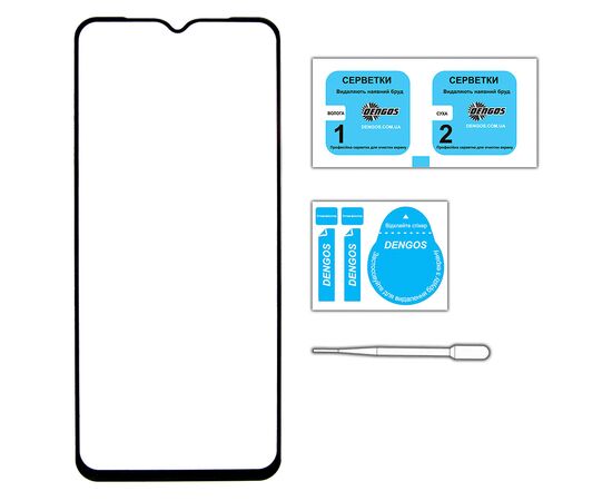 Стекло защитное Dengos Full Glue Xiaomi Redmi A1 black frame (TGFG-232), изображение 3 Стекло защитное Dengos Full Glue Xiaomi Redmi A1 black frame (TGFG-232), изображение 3