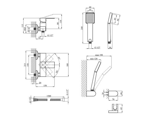 Змішувач Kroner Harz-C050 (CV023611), зображення 4 Змішувач Kroner Harz-C050 (CV023611), зображення 4