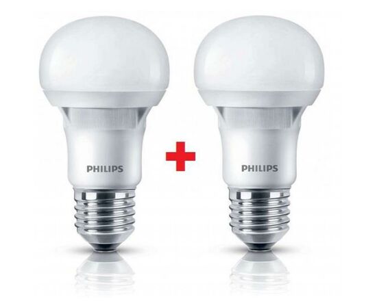 Лампочка Philips LEDBulb E27 5-40W 230V 3000K A60 Essential (1+1) (8717943885329)