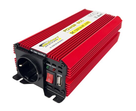 Автомобильный инвертор Bottari DC 12V - AC 230V 600W "POWER-600" (30200-IS), изображение 2 Автомобильный инвертор Bottari DC 12V - AC 230V 600W "POWER-600" (30200-IS), изображение 2