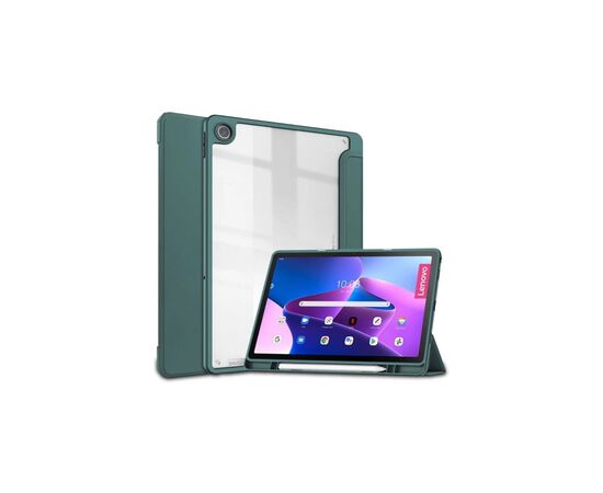 Чохол до планшета BeCover Soft Edge Pencil Mount Lenovo Tab M10 Plus TB-125F (3rd Gen) 10.61" Dark Green (708368), зображення 3 Чохол до планшета BeCover Soft Edge Pencil Mount Lenovo Tab M10 Plus TB-125F (3rd Gen) 10.61" Dark Green (708368), зображення 3