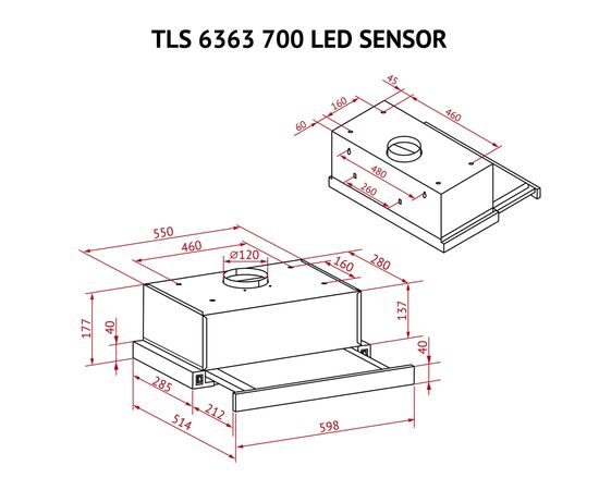 Витяжка кухонна Perfelli TLS 6363 WH 700 LED Sensor, зображення 11 Витяжка кухонна Perfelli TLS 6363 WH 700 LED Sensor, зображення 11