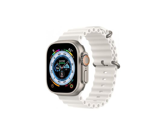 Смарт-часы Apple Watch Ultra GPS + Cellular, 49mm Titanium Case with White Ocean Band (MNHF3UL/A), изображение 2 Смарт-часы Apple Watch Ultra GPS + Cellular, 49mm Titanium Case with White Ocean Band (MNHF3UL/A), изображение 2