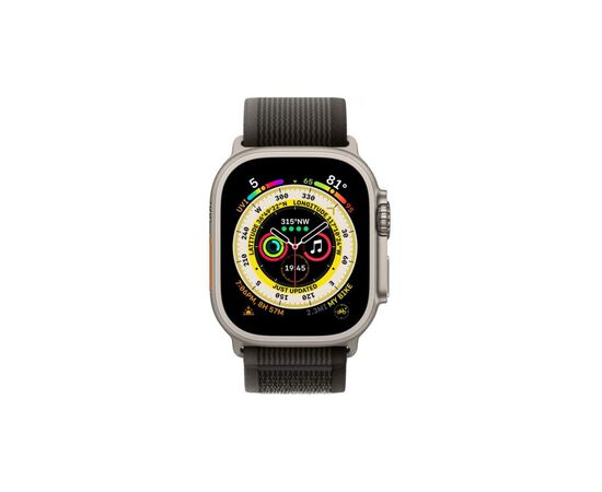 Смарт-годинник Apple Watch Ultra GPS + Cellular, 49mm Titanium Case with Black/Gray Trail Loop -S/M (MQFW3UL/A), зображення 4 Смарт-годинник Apple Watch Ultra GPS + Cellular, 49mm Titanium Case with Black/Gray Trail Loop -S/M (MQFW3UL/A), зображення 4