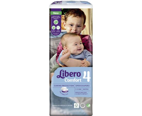 Подгузник Libero Comfort Размер 4 (7-11 кг) 50 шт (7322541756844), изображение 2 Подгузник Libero Comfort Размер 4 (7-11 кг) 50 шт (7322541756844), изображение 2