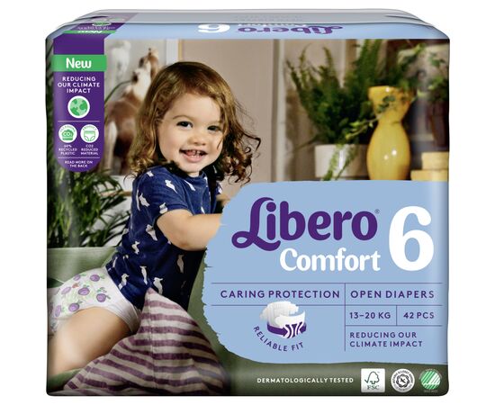 Подгузник Libero Comfort Размер 6 (13-20 кг) 42 шт (7322541757049), изображение 2 Подгузник Libero Comfort Размер 6 (13-20 кг) 42 шт (7322541757049), изображение 2
