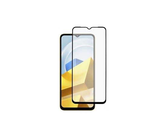 Стекло защитное Dengos Full Glue Poco M5 black frame (TGFG-242), изображение 2 Стекло защитное Dengos Full Glue Poco M5 black frame (TGFG-242), изображение 2