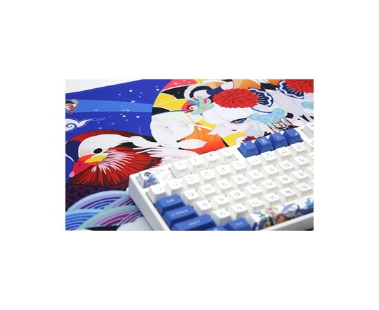 Коврик для мышки Varmilo Lovebirds Blue Desk Mat XL (ZDB032-01), изображение 4 Коврик для мышки Varmilo Lovebirds Blue Desk Mat XL (ZDB032-01), изображение 4