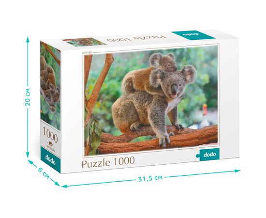Пазл DoDo Маленькая коала с мамой, 1000 элементов (301183), изображение 4 Пазл DoDo Маленькая коала с мамой, 1000 элементов (301183), изображение 4