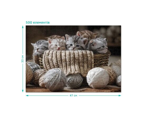 Пазл DoDo Милые котята, 500 элементов (300534), изображение 5 Пазл DoDo Милые котята, 500 элементов (300534), изображение 5