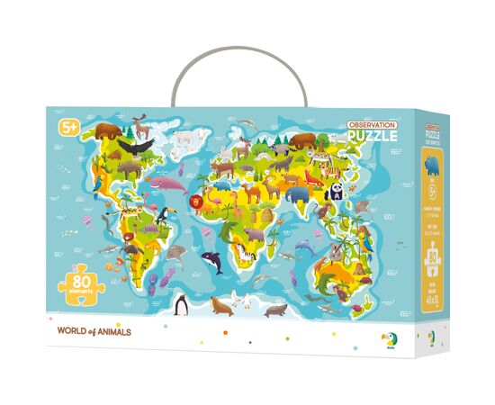 Пазл DoDo обсерваційний Мапа світу Тваринки (300133)