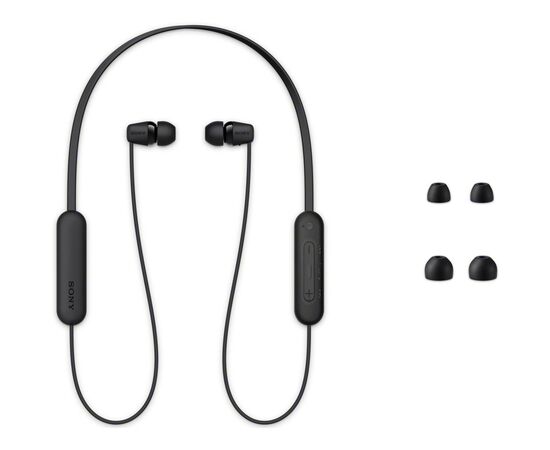 Наушники Sony WI-C100 Black (WIC100B.CE7), изображение 2 Наушники Sony WI-C100 Black (WIC100B.CE7), изображение 2