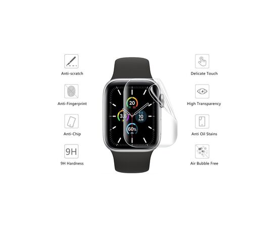 Пленка защитная Drobak Hydrogel Apple Watch Series 6 44mm (2 шт) (313146) (313146), изображение 2 Пленка защитная Drobak Hydrogel Apple Watch Series 6 44mm (2 шт) (313146) (313146), изображение 2