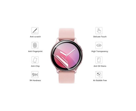 Плівка захисна Drobak Hydrogel Samsung Galaxy Watch 4 42mm (2шт) (313150) (313150), зображення 2 Плівка захисна Drobak Hydrogel Samsung Galaxy Watch 4 42mm (2шт) (313150) (313150), зображення 2