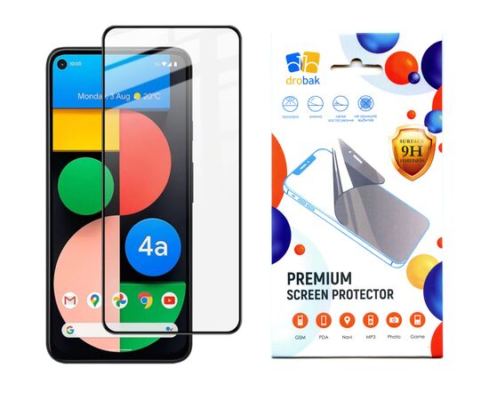 Скло захисне Drobak Google Pixel 4a 5G Black Frame A+ (616134)