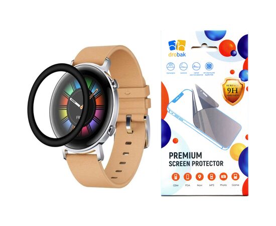 Стекло защитное Drobak Huawei Watch GT3 42mm Black Frame A+ (313181)
