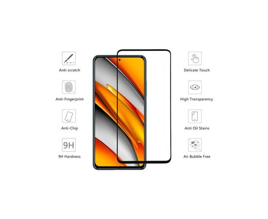 Скло захисне Drobak Poco M3 Pro Black Frame A+ (494910), зображення 2 Скло захисне Drobak Poco M3 Pro Black Frame A+ (494910), зображення 2