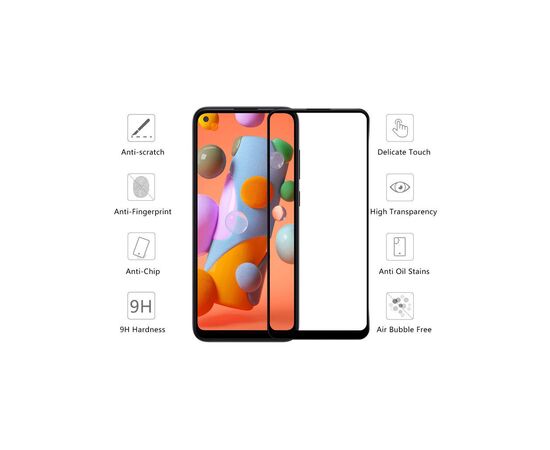 Скло захисне Drobak Samsung Galaxy A11 Black Frame A+ (494921), зображення 2 Скло захисне Drobak Samsung Galaxy A11 Black Frame A+ (494921), зображення 2