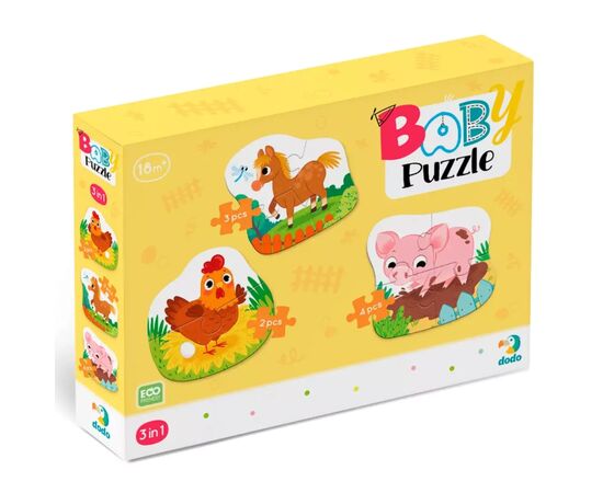 Пазл DoDo 3 в 1 День на ферме (300394)