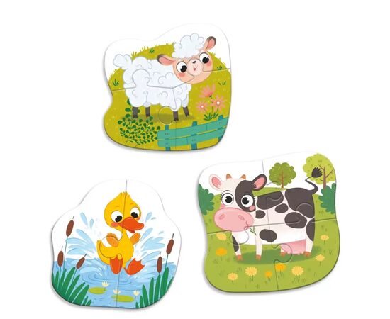 Пазл DoDo 3 в 1 Сельские животные (300393), изображение 2 Пазл DoDo 3 в 1 Сельские животные (300393), изображение 2