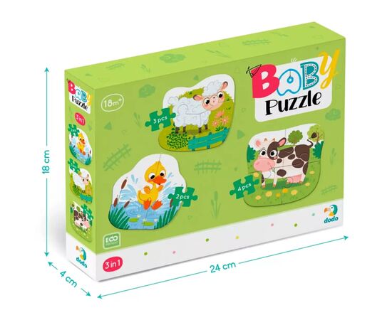 Пазл DoDo 3 в 1 Сельские животные (300393), изображение 4 Пазл DoDo 3 в 1 Сельские животные (300393), изображение 4