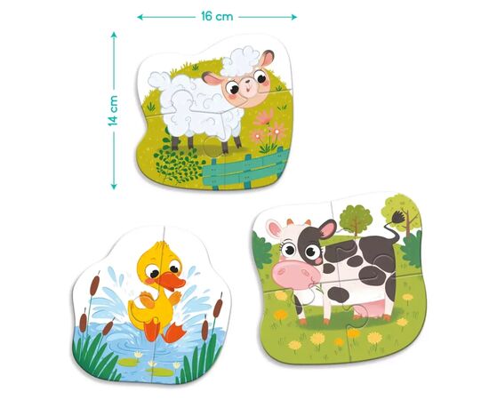 Пазл DoDo 3 в 1 Сельские животные (300393), изображение 5 Пазл DoDo 3 в 1 Сельские животные (300393), изображение 5