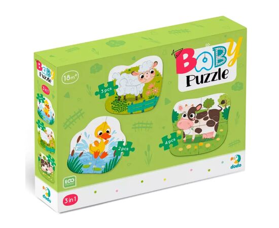 Пазл DoDo 3 в 1 Сільські тварини (300393)