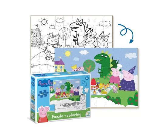 Пазл DoDo на 60 элементов 2 в 1 Peppa Pig (200118), изображение 4 Пазл DoDo на 60 элементов 2 в 1 Peppa Pig (200118), изображение 4