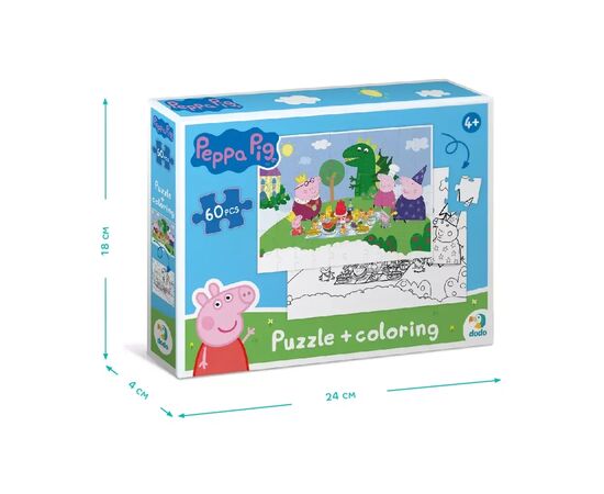 Пазл DoDo на 60 элементов 2 в 1 Peppa Pig (200118), изображение 5 Пазл DoDo на 60 элементов 2 в 1 Peppa Pig (200118), изображение 5