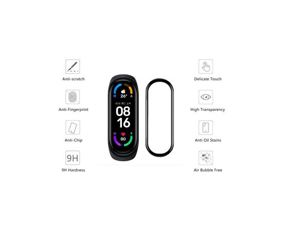 Скло захисне Drobak Xiaomi Mi Smart Band 6 (313136), зображення 2 Скло захисне Drobak Xiaomi Mi Smart Band 6 (313136), зображення 2