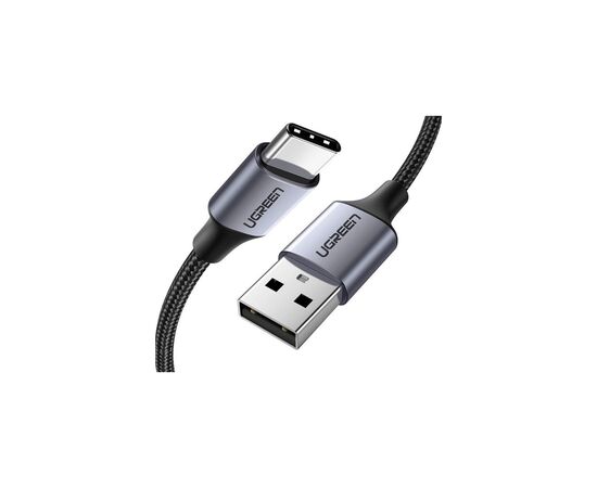 Дата кабель USB 2.0 AM to Type-C 1.5m US288 Aluminum Braid (Black) Ugreen (60127)