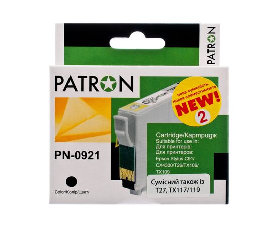 Картридж Patron Epson T0921/T1081 (C13T10814A10) 260c, Black (PN-0921)