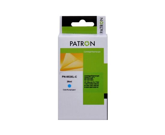 Картридж Patron HP 953XL (F6U12AE/F6U16AE) 1600c, Cyan (PN-953XL-C)