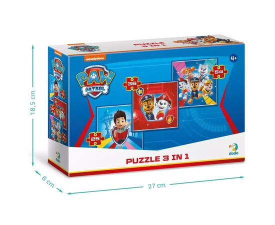 Пазл DoDo 3 в 1 Paw Patrol (200153), изображение 4 Пазл DoDo 3 в 1 Paw Patrol (200153), изображение 4
