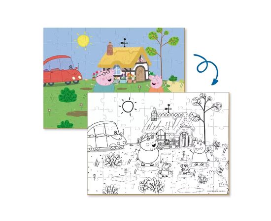 Пазл DoDo на 60 элементов 2 в 1 Peppa Pig (200119), изображение 2 Пазл DoDo на 60 элементов 2 в 1 Peppa Pig (200119), изображение 2