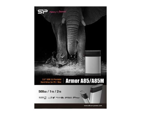 Внешний жесткий диск 2.5" 1TB Silicon Power (SP010TBPHDA85S3S), изображение 5 Внешний жесткий диск 2.5" 1TB Silicon Power (SP010TBPHDA85S3S), изображение 5