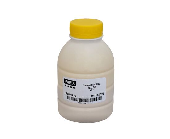 Тонер Oki C5100 Yellow 50 г, OML Imex (TSM-OML-Y-050)