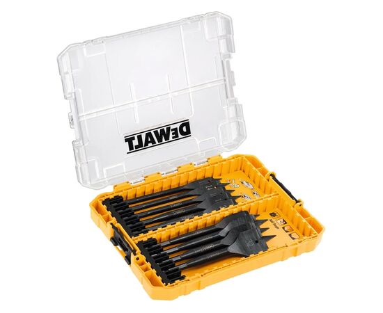 Набор сверл DeWALT перьевых EXTREME IMPACT по дереву, 9 шт,кейс Tough Case (DT70751), изображение 2 Набор сверл DeWALT перьевых EXTREME IMPACT по дереву, 9 шт,кейс Tough Case (DT70751), изображение 2