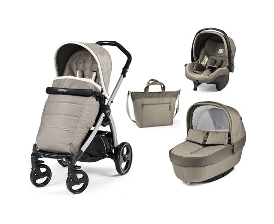 Коляска Peg-Perego 3в1 Book Plus Elite Cream Кремовая (PACK03-00000000006)