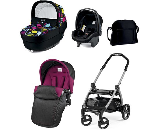 Коляска Peg-Perego 3 в 1 Book Plus Elite Manri з малюнком (PACK03-00000000007)