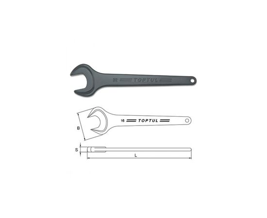Ключ Toptul гайковий ріжковий односторонній (посилений) 41мм (AAAT4141), зображення 2