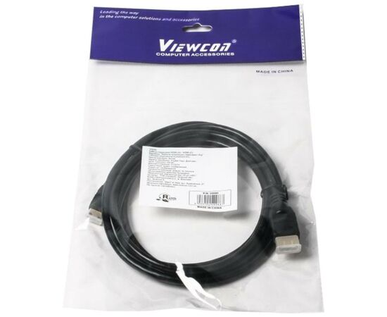 Кабель мультимедийный HDMI A to HDMI C (mini), 1.8m Viewcon (VD 090-1,8м.), изображение 2