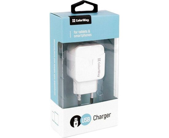 Зарядное устройство ColorWay 2USB 2.4A white (CW-CHS004-WT), изображение 4 Зарядное устройство ColorWay 2USB 2.4A white (CW-CHS004-WT), изображение 4