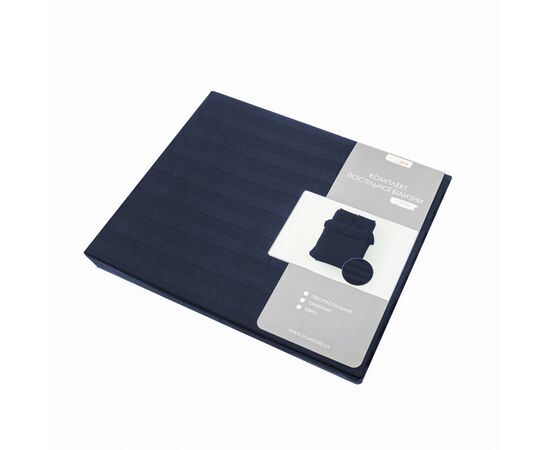 Постельное белье Home Line "Страйп 2х2" (синий) евро (169187), изображение 2 Постельное белье Home Line "Страйп 2х2" (синий) евро (169187), изображение 2