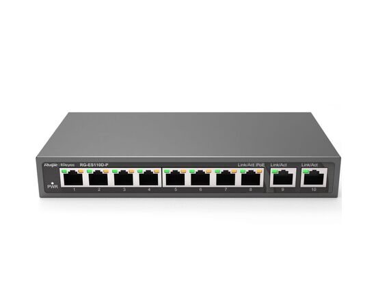 Коммутатор сетевой Ruijie Networks RG-ES110D-P, изображение 2 Коммутатор сетевой Ruijie Networks RG-ES110D-P, изображение 2