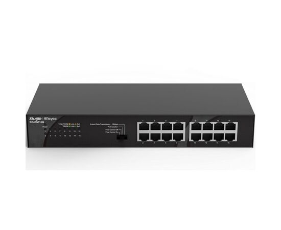 Коммутатор сетевой Ruijie Networks RG-ES116G, изображение 2 Коммутатор сетевой Ruijie Networks RG-ES116G, изображение 2
