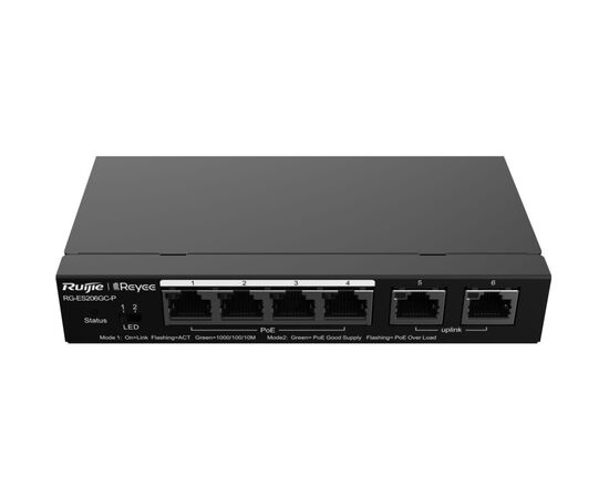 Коммутатор сетевой Ruijie Networks RG-ES206GC-P, изображение 3 Коммутатор сетевой Ruijie Networks RG-ES206GC-P, изображение 3